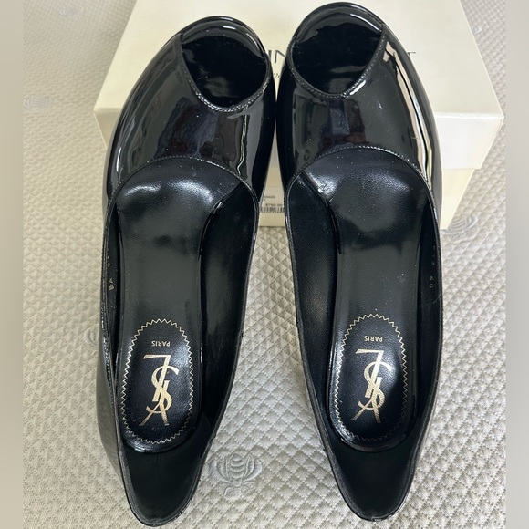 Yves Saint Laurent Palais 105 Open Toe Pumps in Black patent leather, IT 40 - Picture 7 of 8